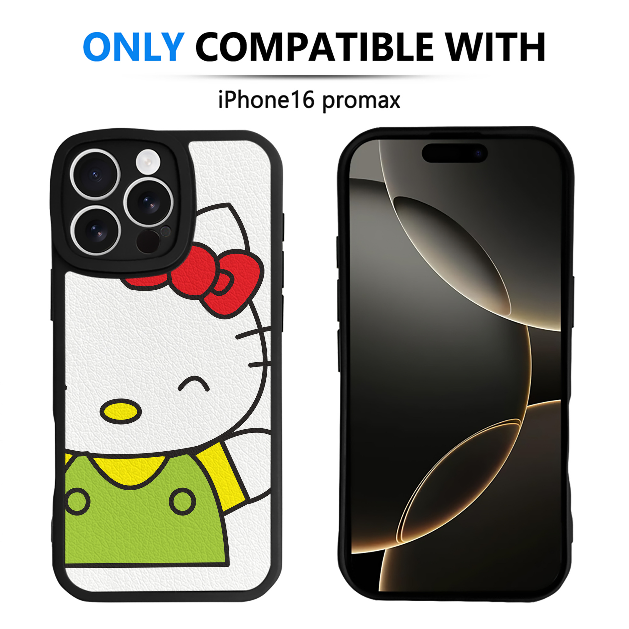 （画像用） Hello Kitty ハローキティ 【iPhone 16シリーズ対応】シリコンスマホケース（レザー調） 材質：シリコン